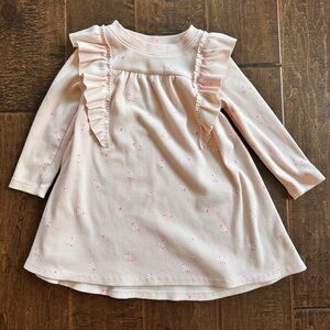 Pink Ruffled Long Sleeve Dress, 2T